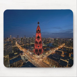 Tapis De Souris Gratte-ciel de Mandelbrot sur la place de la ville