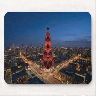 Tapis De Souris Gratte-ciel de Mandelbrot sur la place de la ville