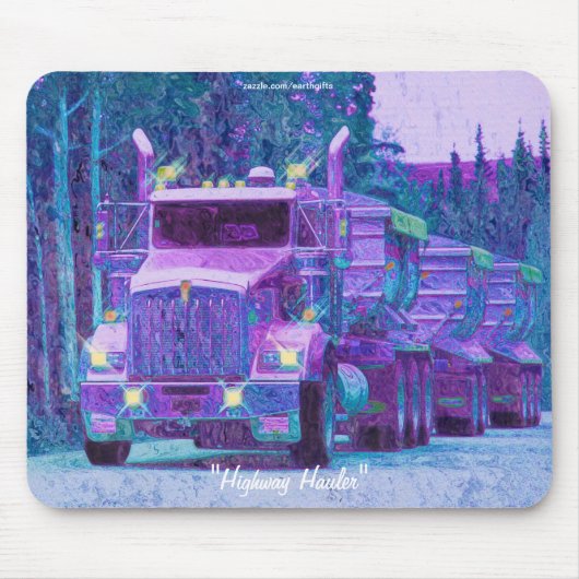 Tapis De Souris Gravel Hauling Camion Autoroute Conduite Art Mouse (Devant)
