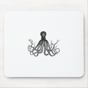 Tapis De Souris Gravure vintage de poulpe
