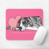 Tapis De Souris Great Dane Holt Heart MerleB UC (Avec souris)