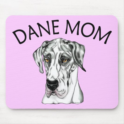 Tapis De Souris Great Dane Mom Harlequin UC (Devant)