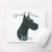 Tapis De Souris Great Dane (noir) Maman 2 (Avec souris)