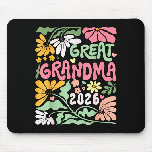 Tapis De Souris Great Grandma Est. 2026 Promoted To Great Grandma (Devant)