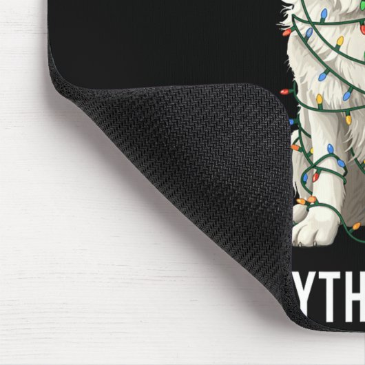 Tapis De Souris Great Pyrenees Christmas I'm Fine Everything Is Fi (Coin)