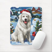 Tapis De Souris Great Pyrenees Winter Wonderland Noël Joie (Avec souris)