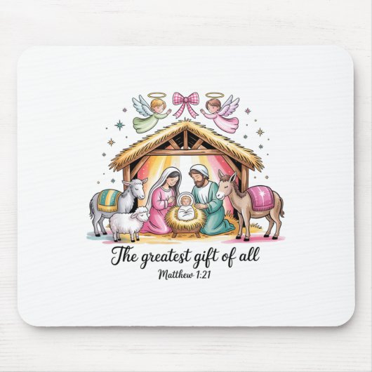 Tapis De Souris Greatest Of All Nativity Design Festive Apparel  (Devant)