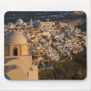 Tapis De Souris Grèce et île grecque de Santorin ville de