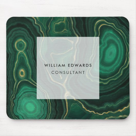 Tapis De Souris Green and Gold Malachite (Devant)