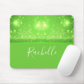 Tapis De Souris Green and white glitter (Avec souris)