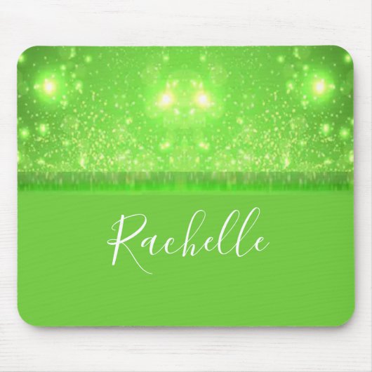 Tapis De Souris Green and white glitter (Devant)