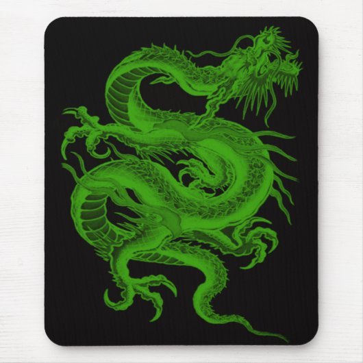 Tapis De Souris Green Dragon Draco Mouse Pad (Devant)