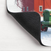 Tapis De Souris Green Farm Tractor and Red Barn (Coin)