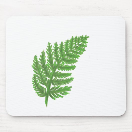 Tapis De Souris Green Fern, green foliage, botanical pattern (Devant)