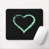 Tapis De Souris Green Heart Essential (Avec souris)