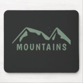 Tapis De Souris Green Mountains Black Mouse Pad (Devant)