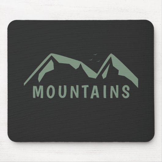 Tapis De Souris Green Mountains Black Mouse Pad (Devant)