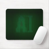 Tapis De Souris Green mousepad with a hidden message about AI. (Avec souris)