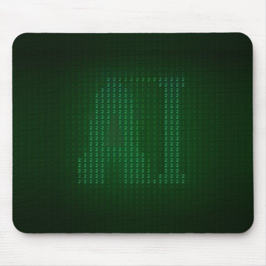 Tapis De Souris Green mousepad with a hidden message about AI. (Devant)