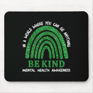 Tapis De Souris Green Rainbow En Mai Nous Portons Green Mental Hea