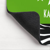 Tapis De Souris Green Sassy Star Zebra Mousepad (Coin)