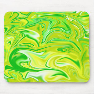 Tapis De Souris Green Yellow Marbleized Spring,
