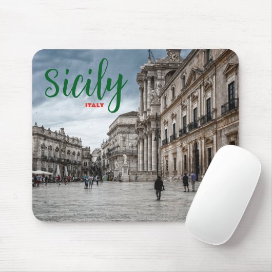 Tapis De Souris Greetings from Sicily Italy Scenic Mouse Pad (Avec souris)