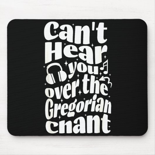 Tapis De Souris Gregorian Chant Funny Catholic Traditional Latin M (Devant)