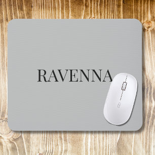 Tapis De Souris Greige Luxe Serif Nom Personnalisé Personnalisé