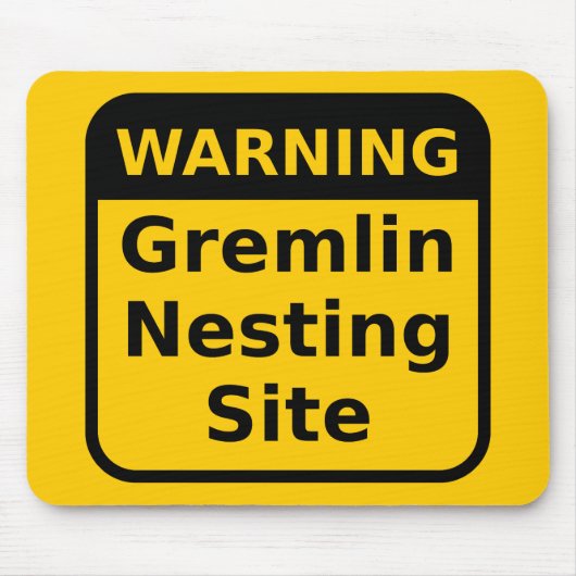 Tapis De Souris Gremlin Avertissement Mousepad (Devant)