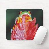 Tapis De Souris Grenouille à feuilles rouges (Avec souris)