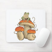Tapis De Souris Grenouille avec champignons (Avec souris)