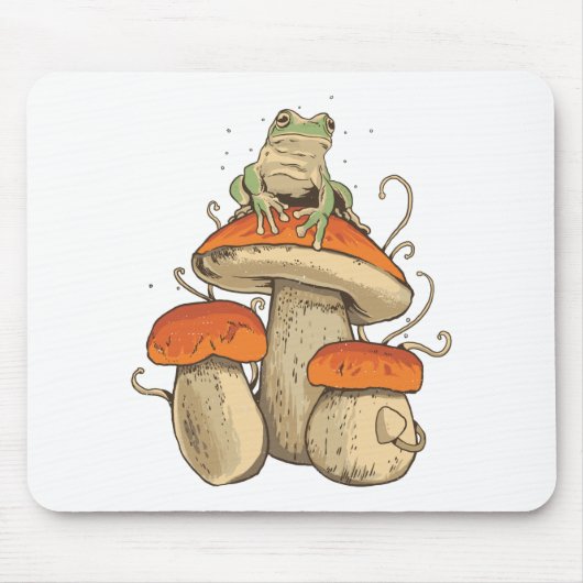 Tapis De Souris Grenouille avec champignons (Devant)