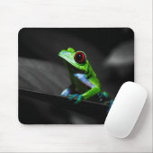 Tapis De Souris Grenouille d'arbre observée par rouge III (Avec souris)