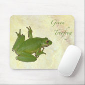 Tapis De Souris Grenouille d'arbre verte Mousepad (Avec souris)