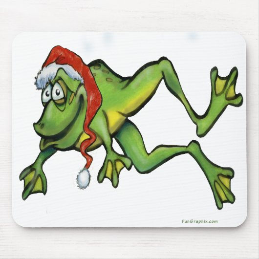 Tapis De Souris Grenouille de Noël (Devant)