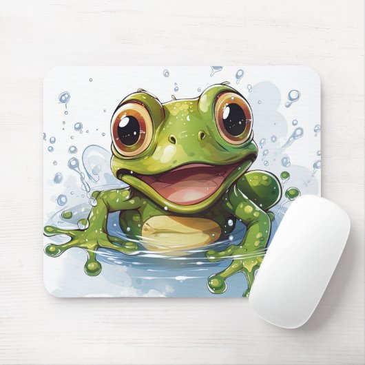 Tapis De Souris Grenouille drôle (Avec souris)