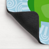 Tapis De Souris Grenouille Drôle - Mignonne Froggy Sur Bleu (Coin)