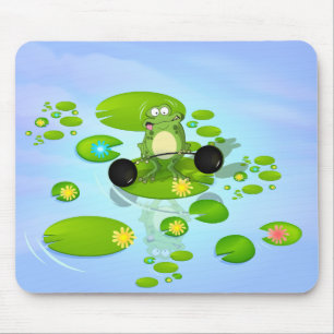 Tapis De Souris Grenouille Haltérophile