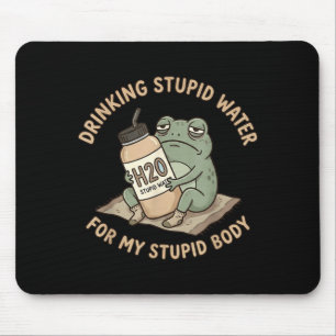 Tapis De Souris Grenouille pour boire de l'eau stupide pour le pla
