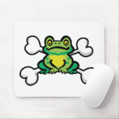 Tapis De Souris grenouille rousse Crâne et os croisés (Avec souris)
