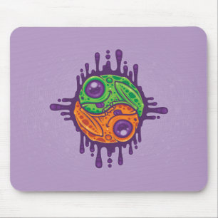 Tapis De Souris Grenouille séchée Trippy Yin Yang