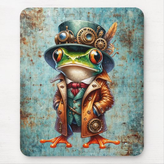 Tapis De Souris Grenouille Steampunk (Devant)
