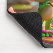 Tapis De Souris Grenouille sur un tonneau dans un étang (Coin)