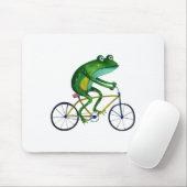 Tapis De Souris Grenouille Sur Vélo (Avec souris)