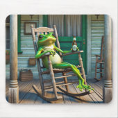 Tapis De Souris Grenouille verte avec bouteille de bière (Devant)