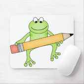 Tapis De Souris Grenouille verte avec le crayon (Avec souris)