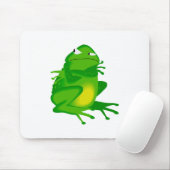 Tapis De Souris Grenouille verte grincheuse (Avec souris)
