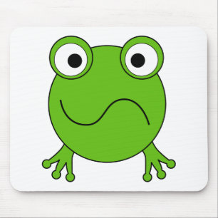 Tapis De Souris Grenouille verte. Regard confus