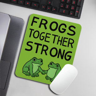 Tapis De Souris Grenouilles Ensemble Fortes Protestation de Grenou